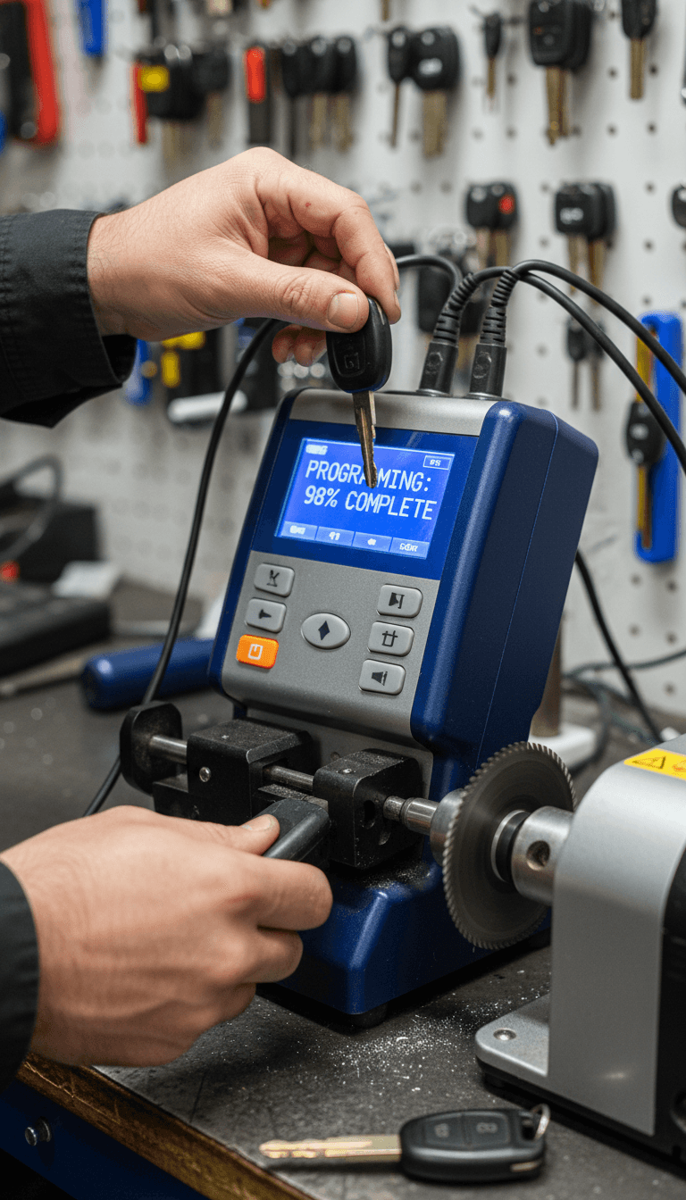 Programación de llave codificada para auto